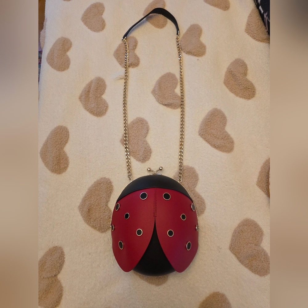 Kate Spade Red and Black Ladybug Mini Bag